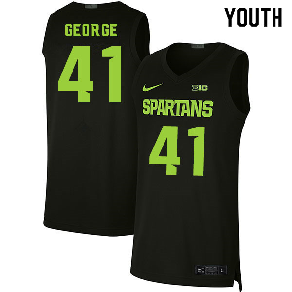 Youth Michigan State Spartans #41 Conner George NCAA Nike Authentic Black College Stitched Basketball Jersey IG41A64UQ